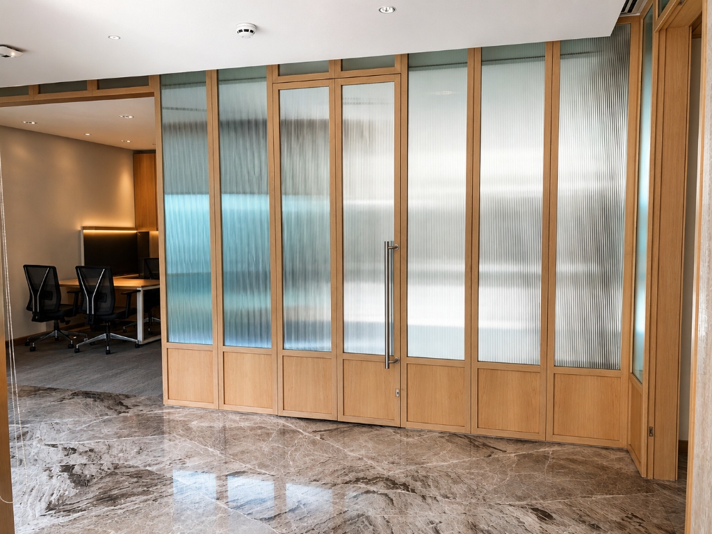 Wood Glass Partition Office
