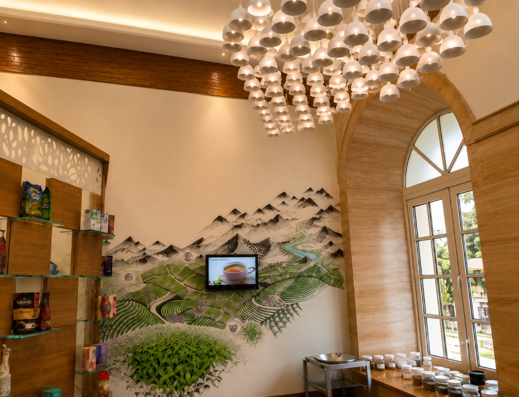 Tea Lounge with Cup Lighting